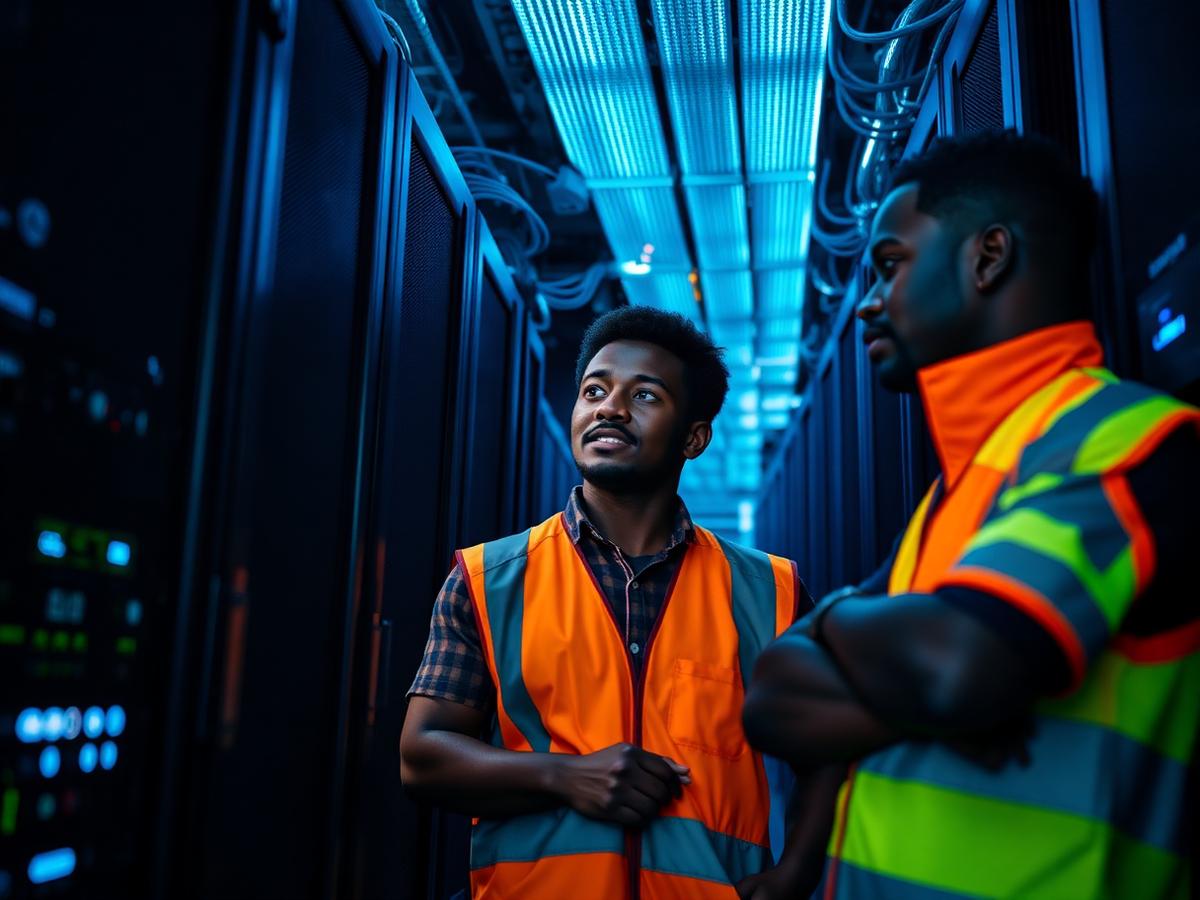 NEXEDGE engineers reviewing server infrastructure